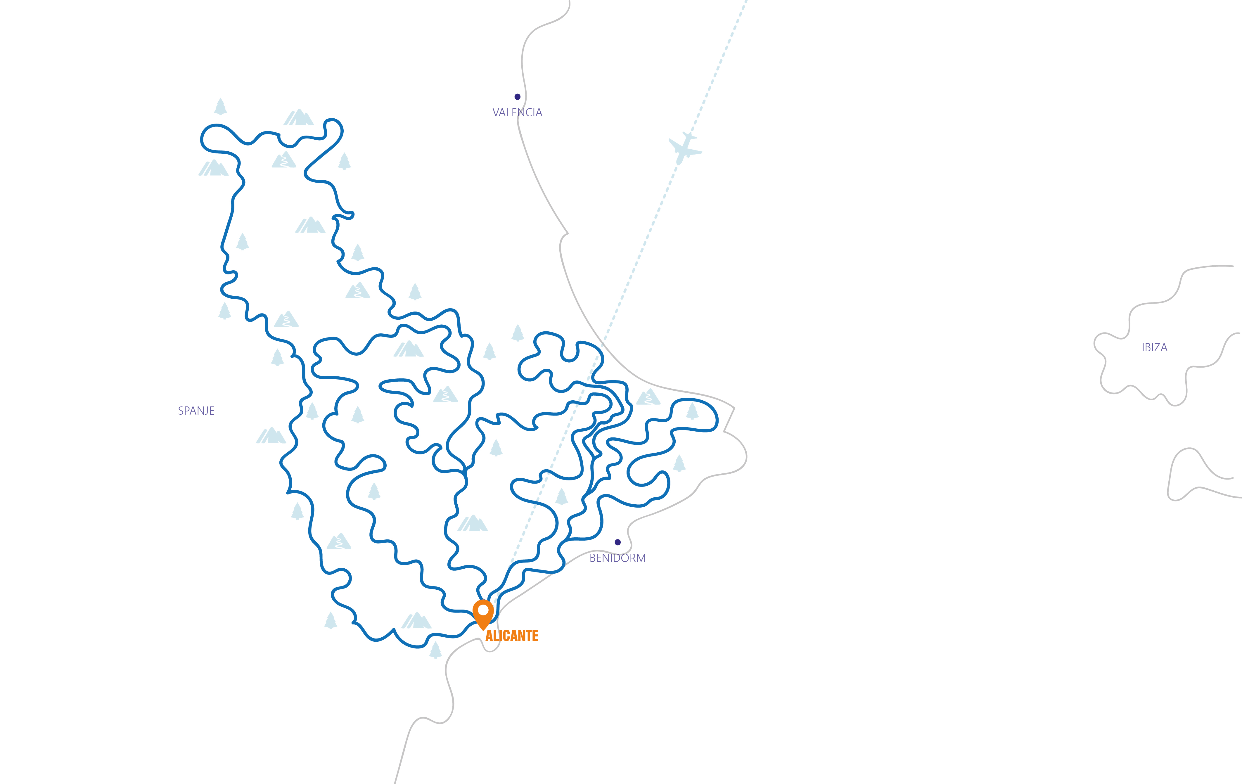 Spanje - Motoplus Alicante najaar Routekaart 