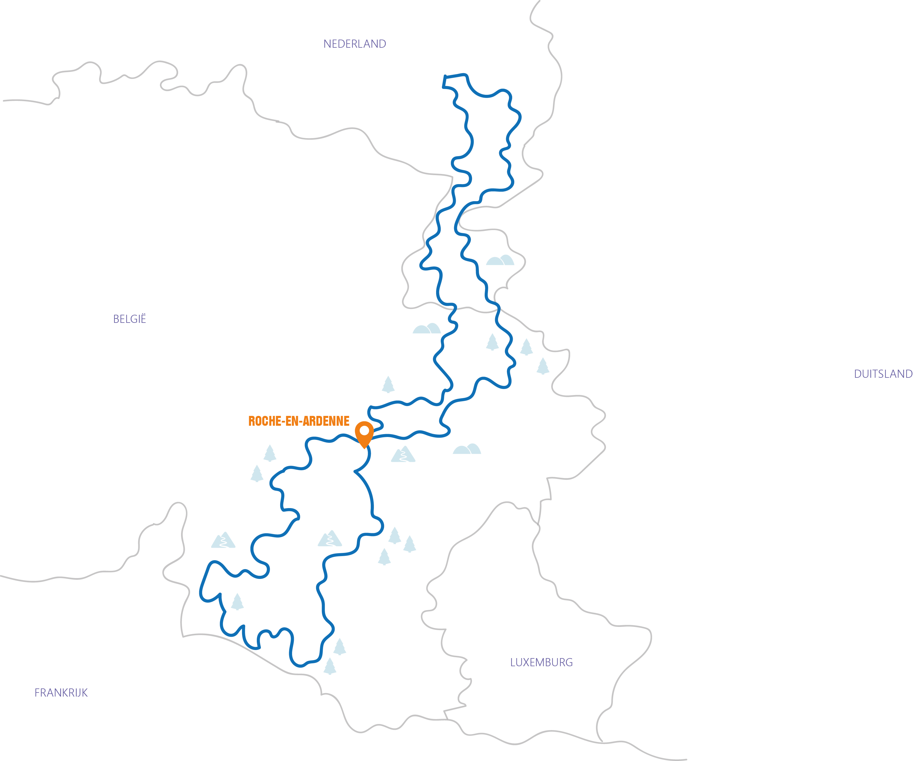 België - KNMV Openingstour Ardennen Routekaart 