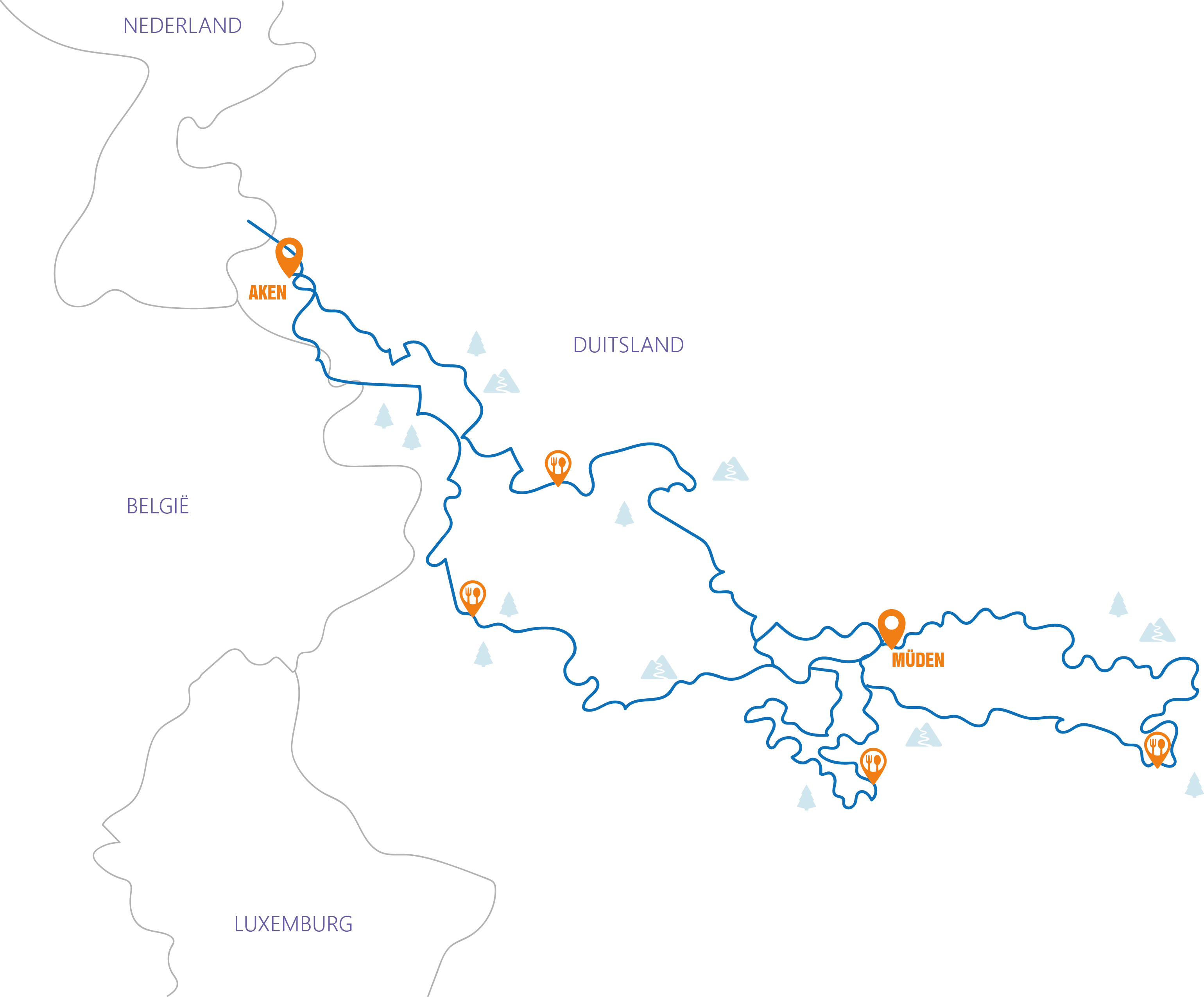 Duitsland - Berg & Bochten Training Basis® - Moezel #1 Routekaart 
