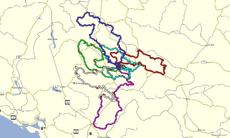 Montenegro - RallyDash Montenegro Challenge Routekaart 