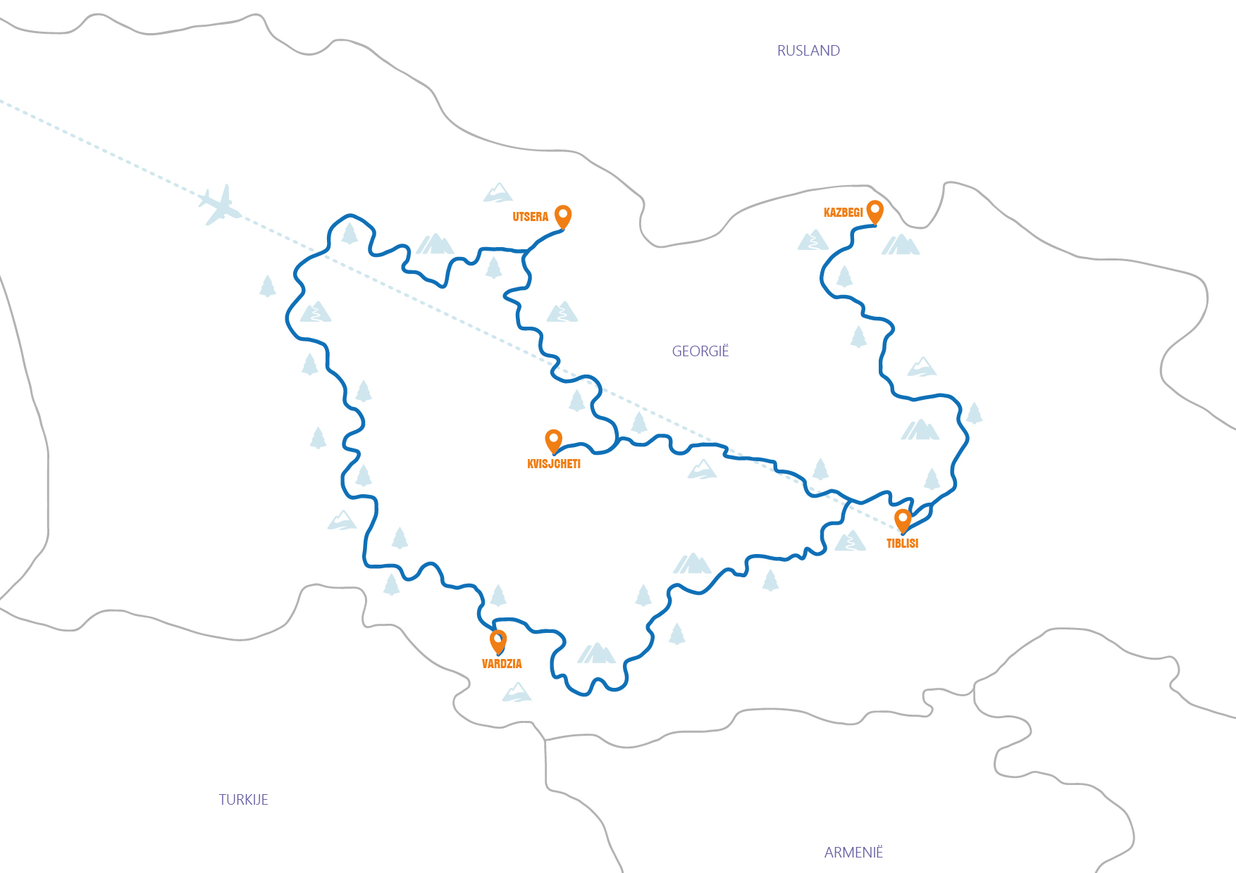 Georgië - Georgië Routekaart 