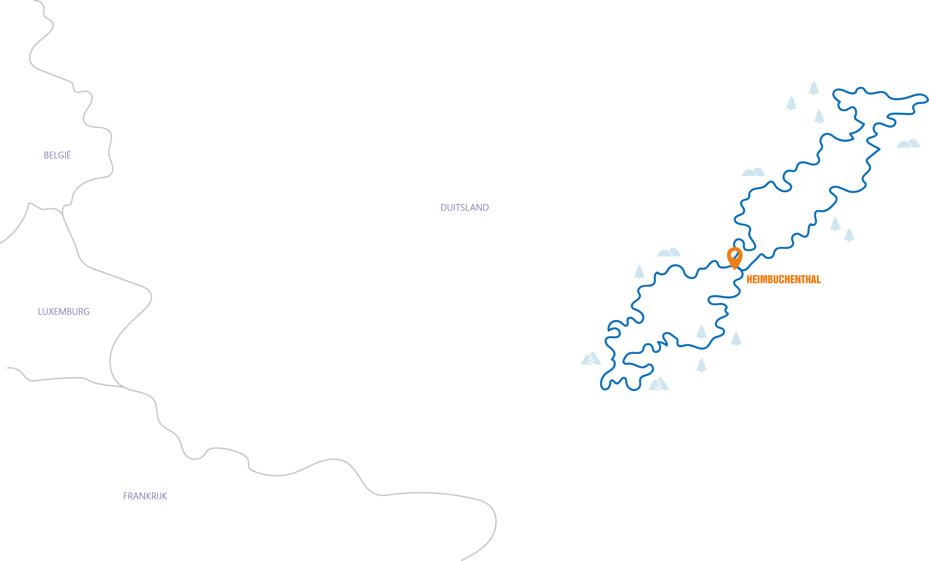 Duitsland - Odenwald lang weekend zomer Routekaart