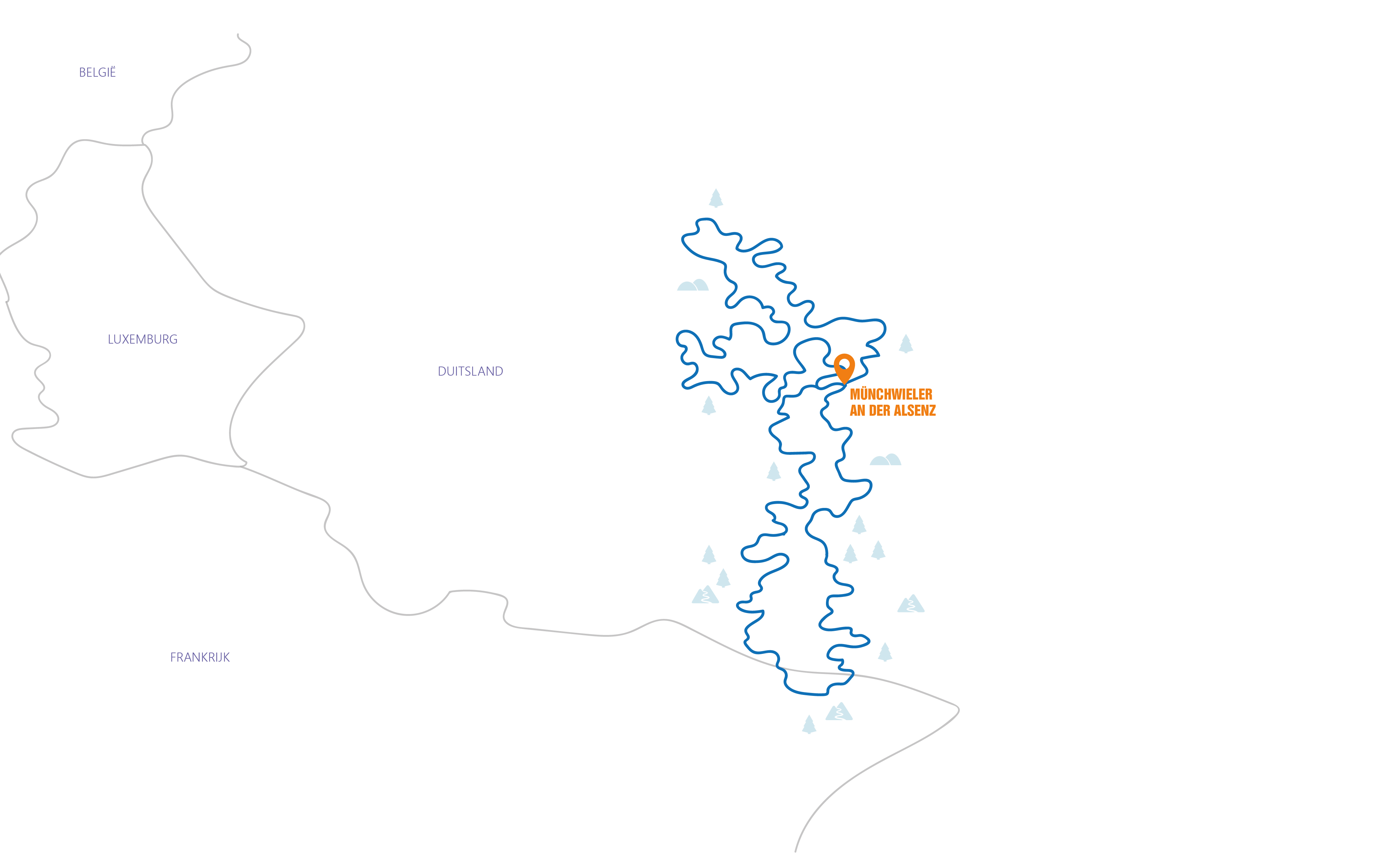 Duitsland - Pfalzerland met Hemelvaart Routekaart