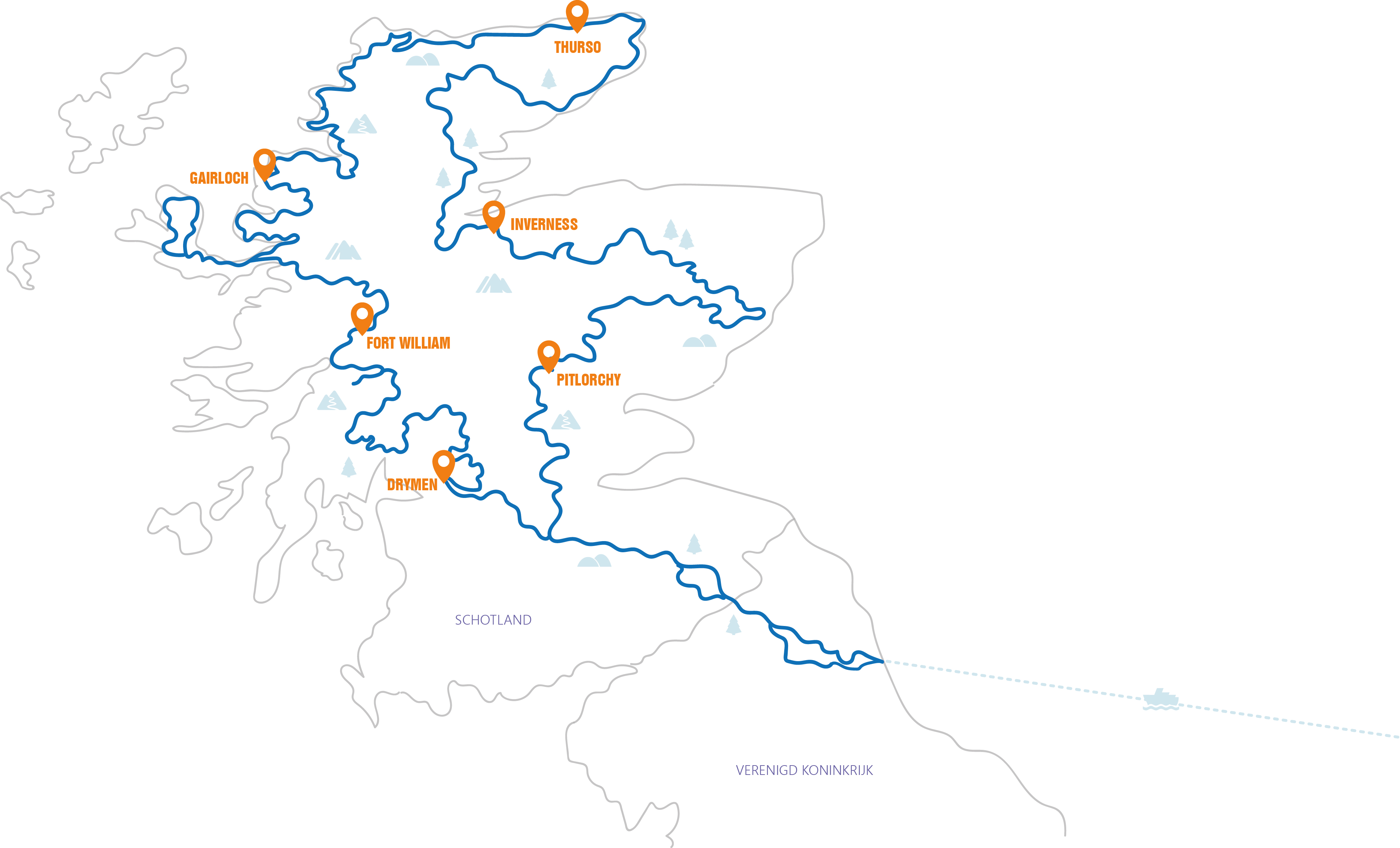Schotland - Schotland - North Coast 500 Routekaart 