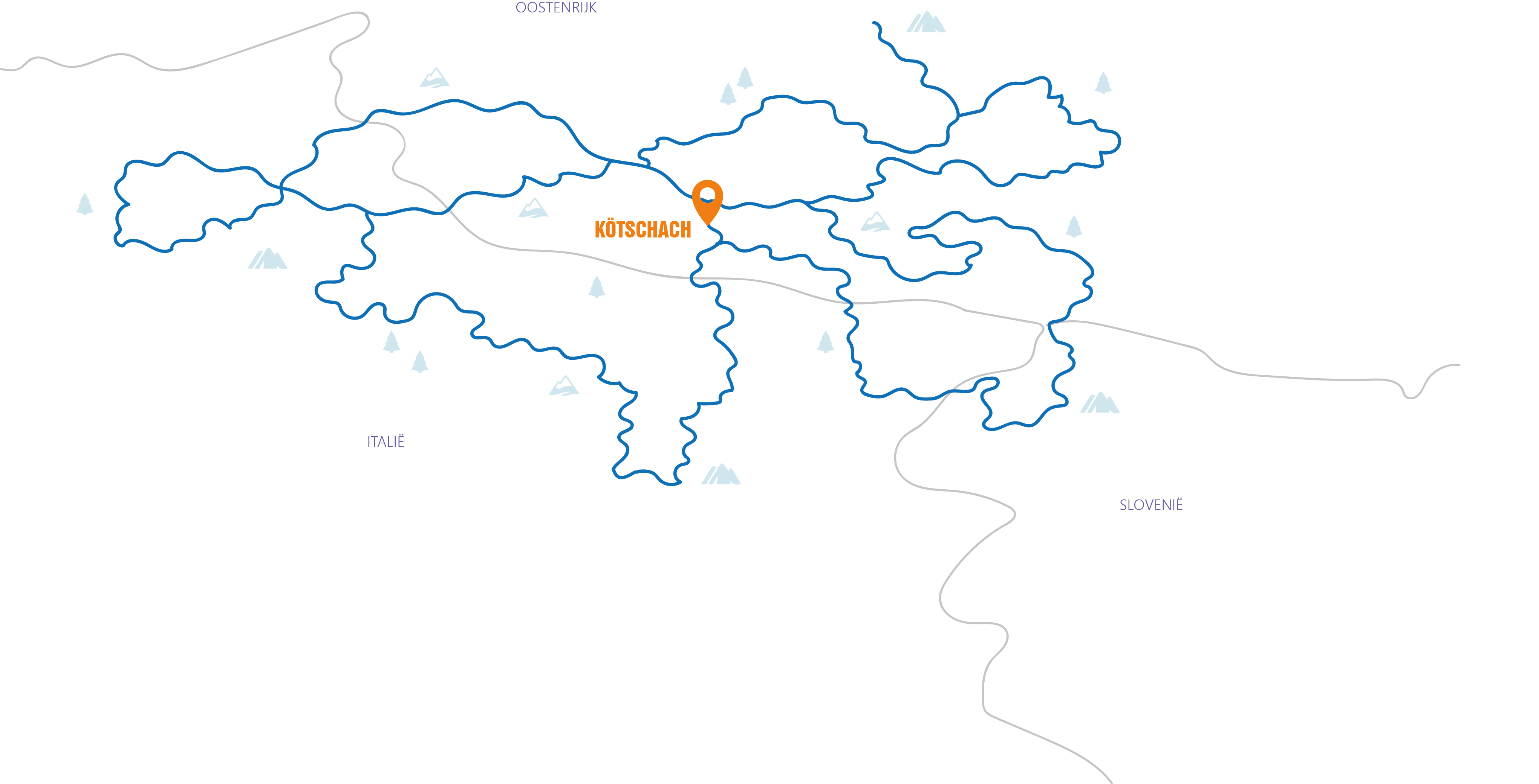 Oostenrijk - Tirol / Karinthie Routekaart