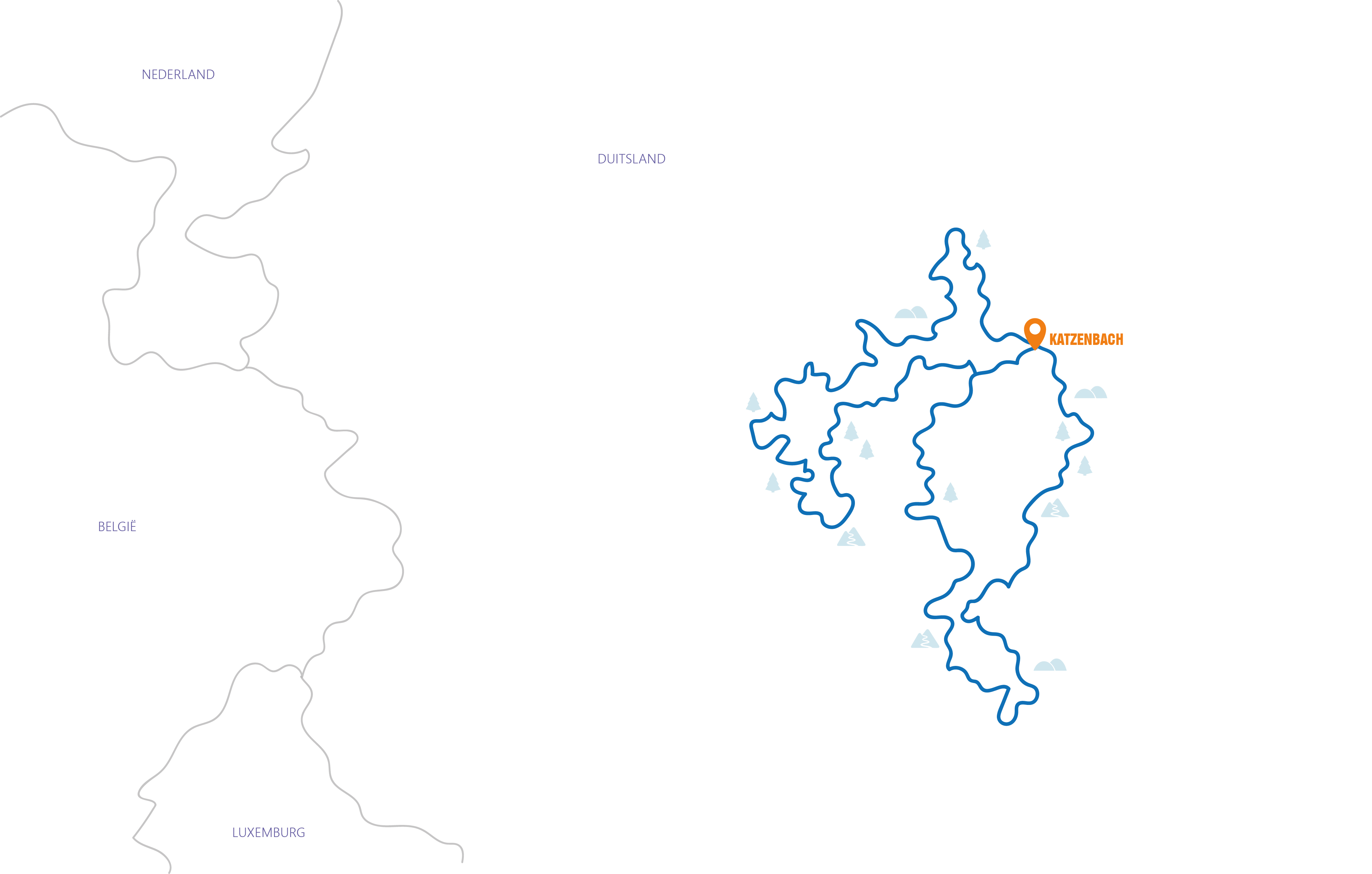 Duitsland - Westerwald lang weekend voorjaar Routekaart